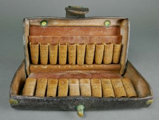 Antique Indian War US M1874 Infantry Soldier Leather Cartridge Box Case 3