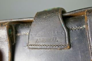 Antique Indian War US M1874 Infantry Soldier Leather Cartridge Box Case 8