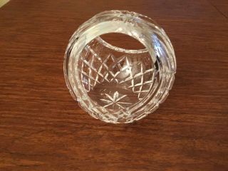 Vintage Clear Crystal Cut Glass Basket Bowl With Handle Medium Size