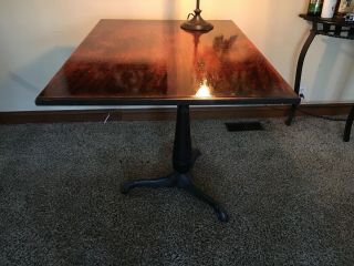 Vintage Drafting Table Iron Pedestal