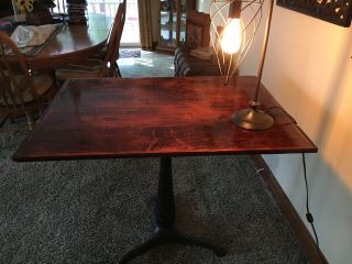 Vintage Drafting Table Iron Pedestal 4