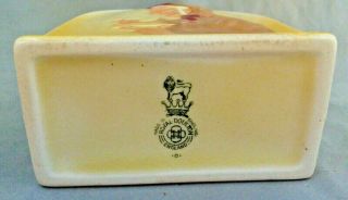 Antique Royal Doulton Kingsware Queensware Tea Caddy with Pottery Cap 5