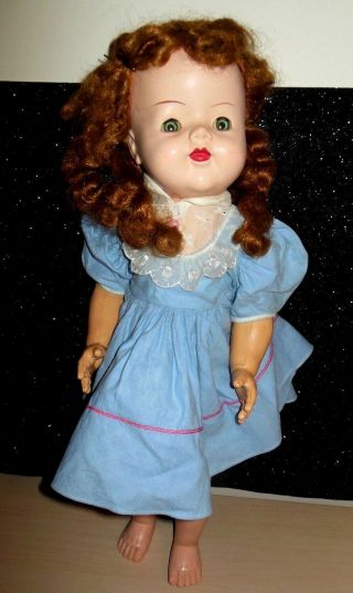 Vintage Saucy Walker Clone Doll Dressed 21 " Redhead Lovely Doll