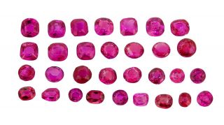 Antique Untreated Burmese Rubies 2.  22ct Natural Loose Gemstones