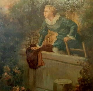 ANTIQUE OIL PAINTING ON CANVAS 
