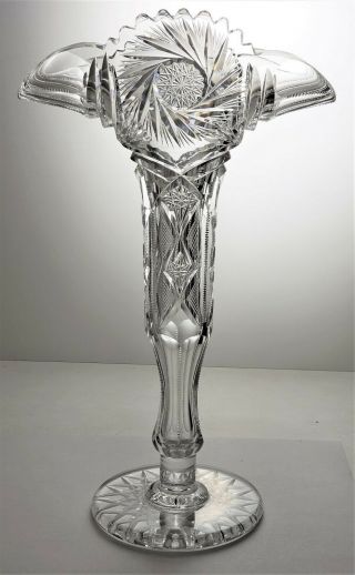 Antique American Brilliant Cut Glass Vase 2