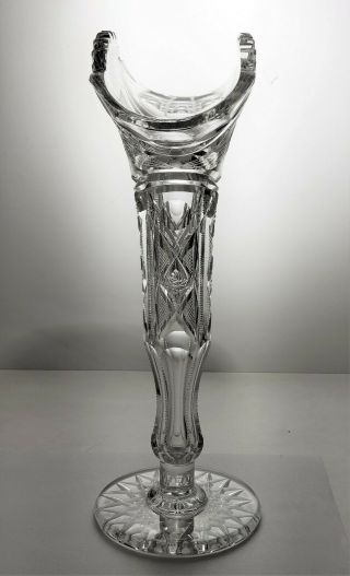 Antique American Brilliant Cut Glass Vase 4
