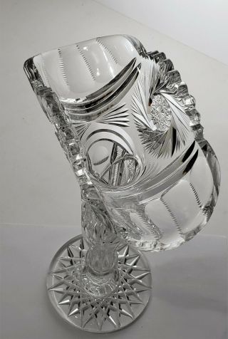 Antique American Brilliant Cut Glass Vase 5