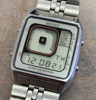 Vintage Seiko G757 - 405a James Bond Octopussy Lcd Wrist Watch - Batt
