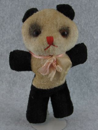 6 " Vintage Panda Bear 1940s Plush Stuffed Animal Teddy Bear