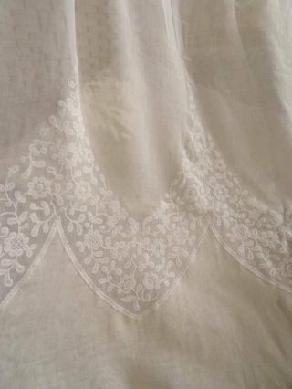 Fabulous Vintage/Antique French Voile Embroidered Chateau Curtains 3