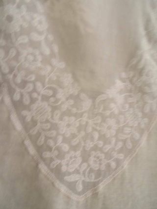 Fabulous Vintage/Antique French Voile Embroidered Chateau Curtains 4