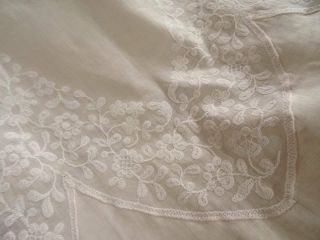 Fabulous Vintage/Antique French Voile Embroidered Chateau Curtains 5
