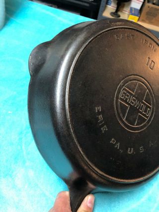 Vintage Antique Griswold Cast Iron Skillet 10 716 C 3
