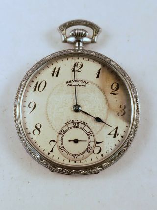 Vintage Keystone By York Standard 12s Pocket Watch - Parts/repair - Vt317