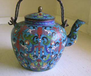 Chinese Qing Cloisonne Teapot Tong Shun Tang 6