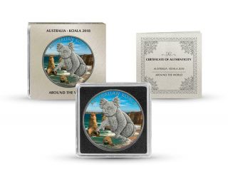 Australia 2018 1$ Australian - Koala 1 Oz.  9999 Antique Finish Silver Coin 4