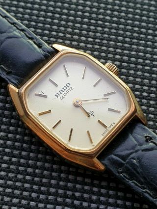 Rado Quartz Gold Plated Womens Swiss Watch