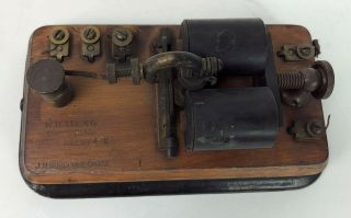 Antique J H Bunnell Morse Telegraph Relay 4 - B Western Union