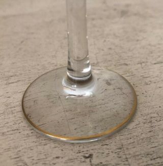 Antique Set Pair Gold Rim Ornate Cordial Liquor Shot Port Glasses Moser Crystal 6
