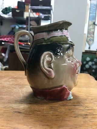 Vintage JOLLY MAN WITH CAP II Antique FRENCH MAJOLICA TOBY JUG 2