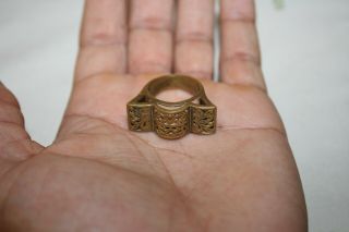 Moroccan Jewelry Antique Brass Berber Ring - Moroccan Jewelry Handcrafted