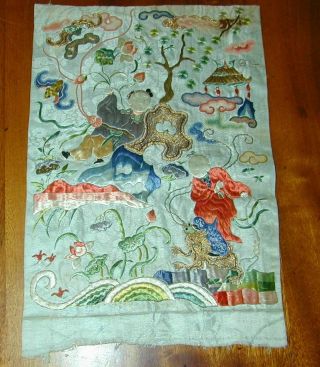 Antique Chinese FINE Embroideries - Animals/People/Trees/Flowers 2