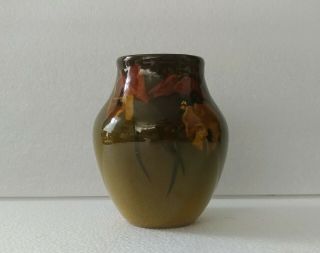 Antique Rookwood 1903 Art Pottery Caroline F Bonsall (cfb) Flower Decorated Vase