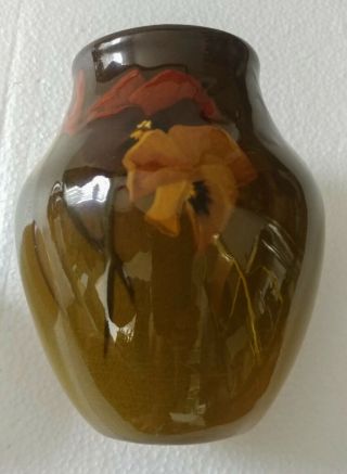Antique Rookwood 1903 Art Pottery Caroline F Bonsall (CFB) Flower Decorated Vase 2