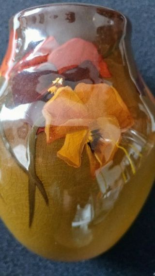Antique Rookwood 1903 Art Pottery Caroline F Bonsall (CFB) Flower Decorated Vase 8