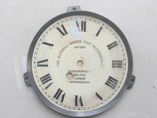 Gledhill Brook Fusee Clocking In Machine Time Recorder Clock Face Dial
