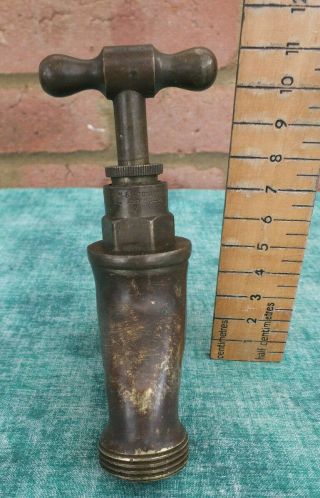 RECLAIMED VINTAGE SOLID BRONZE COLD WATER TAP GREAT PATINA (2) 3
