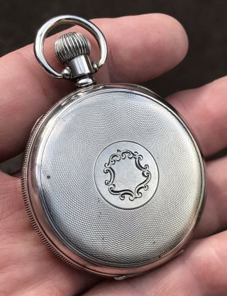 A GENTS FINE QUALITY ANTIQUE SOLID SILVER OPEN FACE POCKET WATCH,  1918. 8