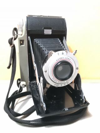 Vintage Kodak Tourist 2 Folding Camera 620 Format W/ Strap Antique Bellows