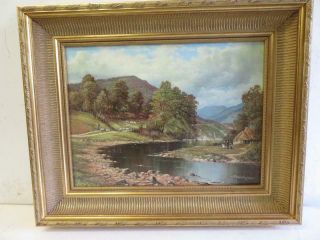 Fine Art Old Painting Oil Landscape Signed Paul Morgan
