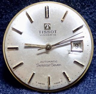 Tissot Automatic Seastar 7 Gents Vintage Wristwatch Movement Ticking