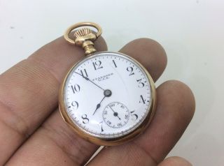 Fantastic Antique 9ct Gold Cased Empress A.  W.  C.  Co Standard Pocket Watch Fob