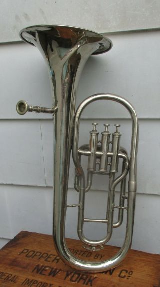 Antique C.  Brund & Son Euphonium Bass Tuba