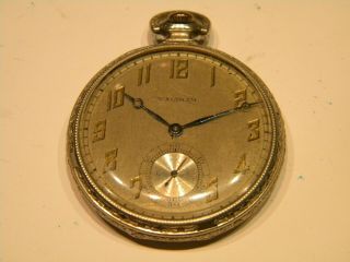 Waltham 15 Jewel Pocket Watch For Repair: 14kt.  Gold Filled Case