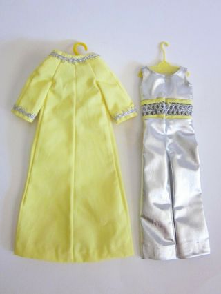 Vintage Barbie SILVER POLISH Mod Jumpsuit Outfit 1492 Doll Clothes 1969 - 70 2