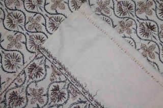 CLASSIC KASHMIR FLORAL TEXTURE INDIAN HAND EMBROIDERY PASHMINA SHAWL SCARF STOLE 6
