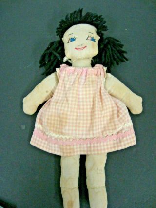 Vintage Handmade Rag Doll - In Search Of Loving Home.