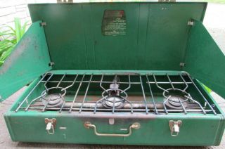 Coleman Camp Stove Vintage 426d Three 3 Burner Camping Stove Suitcase Type