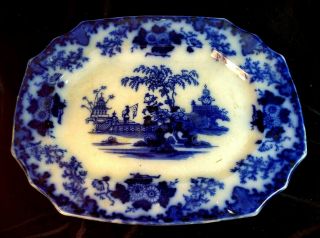 Antique Dark Flow Blue 16 " Platter Scinde