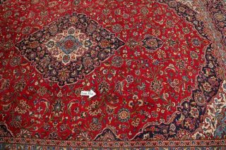 Floral Vintage Oriental Area Rug Wool Hand - Knotted RED Traditional Carpet 10x13 12