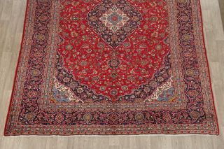 Floral Vintage Oriental Area Rug Wool Hand - Knotted RED Traditional Carpet 10x13 4