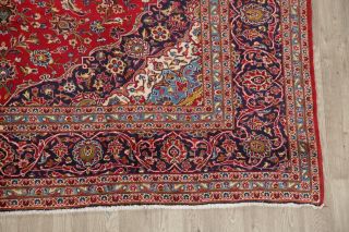 Floral Vintage Oriental Area Rug Wool Hand - Knotted RED Traditional Carpet 10x13 5