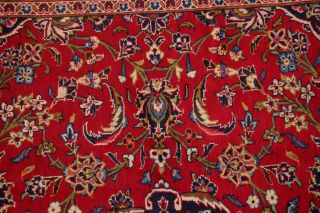 Floral Vintage Oriental Area Rug Wool Hand - Knotted RED Traditional Carpet 10x13 9