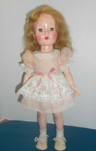 Very Pretty Vintage 16 " Horsman Hard Plastic Doll All -)) ) 