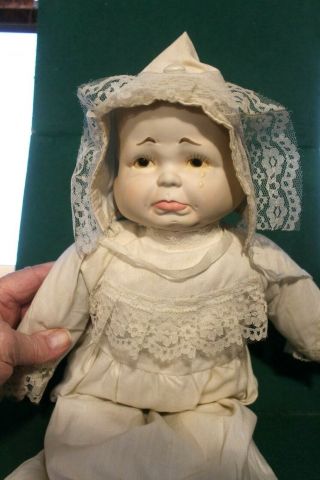 Vintage bisque 3 three face porcelain doll happy crying sleeping 21 